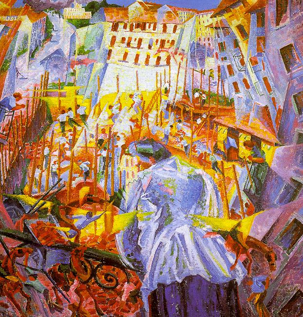 Umberto Boccioni Street Noises Invade the House